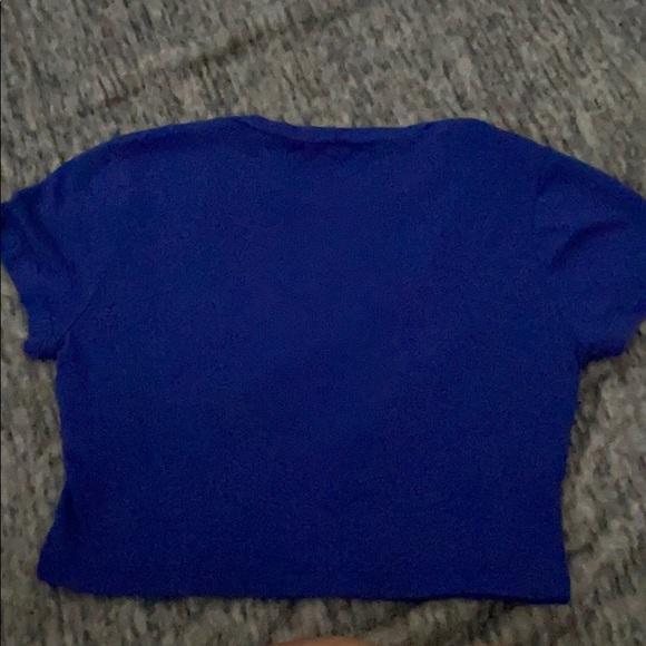 Blue cropped t-shirt - Picture 2 of 3